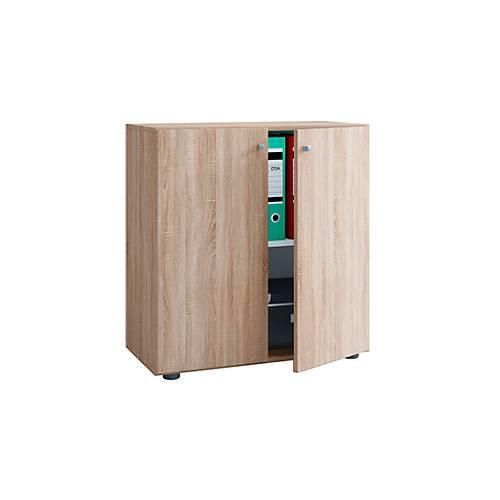 4051814356919 - Flügeltürenschrank aus Holz 2 OH Griffknöpfe höhenverstellbarer Fachboden B 700 x T 400 x H 740 mm Sonoma Eiche 4051814356919 - Flügeltürenschrank aus Holz 2 OH Griffknöpfe höhenverstellbarer Fachboden B 700 x T 400 x H 740 mm Sonoma Eiche