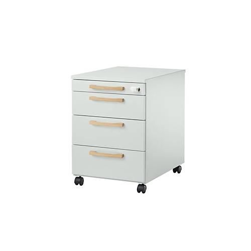 4251898812640 - Select Rollcontainer Start Off Wood 3 Schübe Utensilienauszug B 432 x T 580 x H 595 mm Holz lichtgrau 4251898812640 - Select Rollcontainer Start Off Wood 3 Schübe Utensilienauszug B 432 x T 580 x H 595 mm Holz lichtgrau