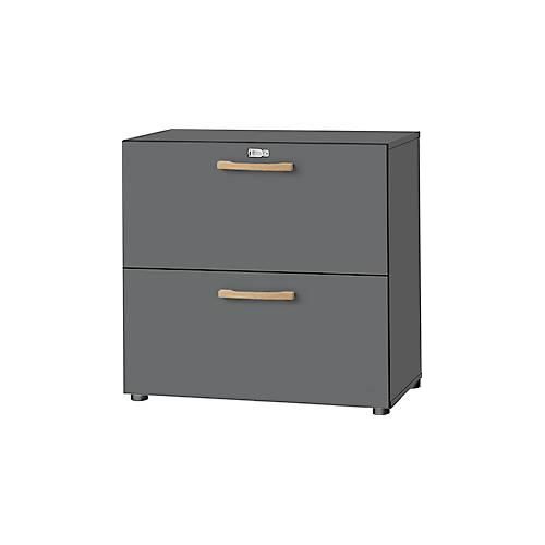 4251898812787 - Schäfer Shop Select Hängeregistraturschrank Start Off Wood 2 OH Durchfassgriffe B 800 x T 420 x H 788 mm Holz graphit 4251898812787 - Schäfer Shop Select Hängeregistraturschrank Start Off Wood 2 OH Durchfassgriffe B 800 x T 420 x H 788 mm Holz graphit