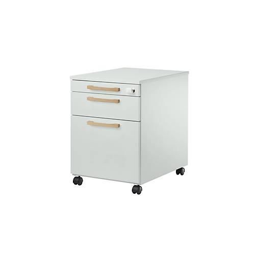 4251898812671 - Select Rollcontainer Start Off Wood Schub Hängeregister & Utensilienauszug B 432 x T 580 x H 595 mm lichtgrau