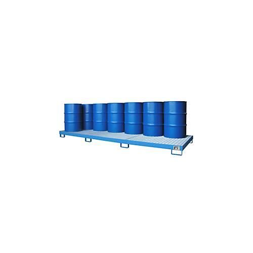 4052462022140 - eurokraft pro Stahl-Auffangwanne Auffangvolumen 335 l für 12 x 200 l Fässer blau 4052462022140 - eurokraft pro Stahl-Auffangwanne Auffangvolumen 335 l für 12 x 200 l Fässer blau