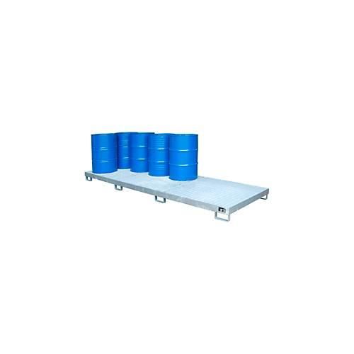 4052462022188 - eurokraft pro Stahl-Auffangwanne Auffangvolumen 335 l für 12 x 200 l Fässer feuerverzinkt 4052462022188 - eurokraft pro Stahl-Auffangwanne Auffangvolumen 335 l für 12 x 200 l Fässer feuerverzinkt