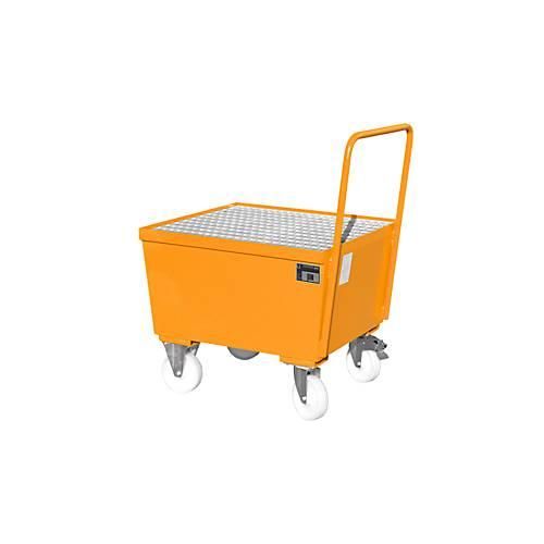 4052462017696 - eurokraft pro Fahrbare Stahl-Auffangwanne mit Randprofilierung für 200-l-Fass 1 x stehend LxBxH 870 x 800 x 1110 mm orange RAL 2000 4052462017696 - eurokraft pro Fahrbare Stahl-Auffangwanne mit Randprofilierung für 200-l-Fass 1 x stehend LxBxH 870 x 800 x 1110 mm orange RAL 2000