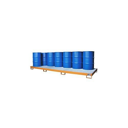 4052462022126 - eurokraft pro Stahl-Auffangwanne Auffangvolumen 335 l für 12 x 200 l Fässer orange 4052462022126 - eurokraft pro Stahl-Auffangwanne Auffangvolumen 335 l für 12 x 200 l Fässer orange