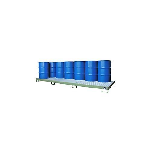 4052462022157 - eurokraft pro Stahl-Auffangwanne Auffangvolumen 335 l für 12 x 200 l Fässer grün 4052462022157 - eurokraft pro Stahl-Auffangwanne Auffangvolumen 335 l für 12 x 200 l Fässer grün