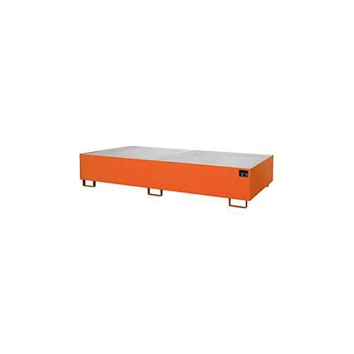 4052462030886 - eurokraft pro Regal-Bodenwanne 1000 l Auffangvolumen LxBxH 2650 x 1300 x 435 mm mit Gitterrost orange lackiert 4052462030886 - eurokraft pro Regal-Bodenwanne 1000 l Auffangvolumen LxBxH 2650 x 1300 x 435 mm mit Gitterrost orange lackiert