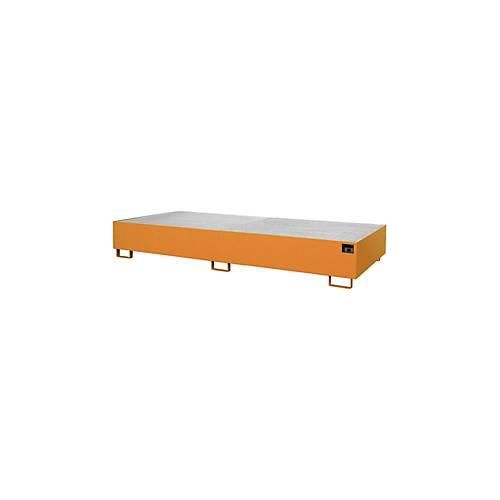 4052462051232 - eurokraft pro Regal-Bodenwanne 540 l Auffangvolumen LxBxH 3250 x 1300 x 265 mm mit Gitterrost gelborange 4052462051232 - eurokraft pro Regal-Bodenwanne 540 l Auffangvolumen LxBxH 3250 x 1300 x 265 mm mit Gitterrost gelborange