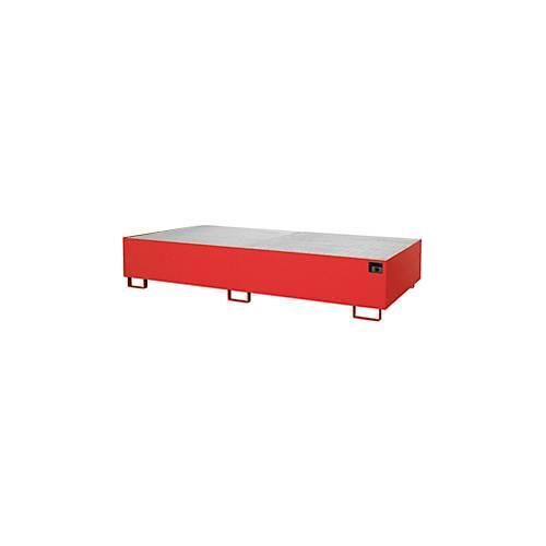 4052462030893 - eurokraft pro Regal-Bodenwanne 1000 l Auffangvolumen LxBxH 2650 x 1300 x 435 mm mit Gitterrost rot lackiert 4052462030893 - eurokraft pro Regal-Bodenwanne 1000 l Auffangvolumen LxBxH 2650 x 1300 x 435 mm mit Gitterrost rot lackiert