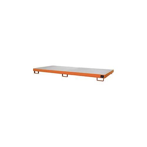 4052462051195 - eurokraft pro Regal-Bodenwanne 240 l Auffangvolumen LxBxH 3250 x 1300 x 195 mm mit Gitterrost gelborange 4052462051195 - eurokraft pro Regal-Bodenwanne 240 l Auffangvolumen LxBxH 3250 x 1300 x 195 mm mit Gitterrost gelborange