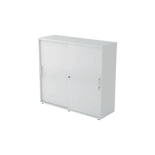 4032062024997 - FINO - Schiebetürenschrank je 2 Fachböden 1 Trennwand HxBxT 1100 x 1200 x 400 mm lichtgrau 4032062024997 - FINO - Schiebetürenschrank je 2 Fachböden 1 Trennwand HxBxT 1100 x 1200 x 400 mm lichtgrau