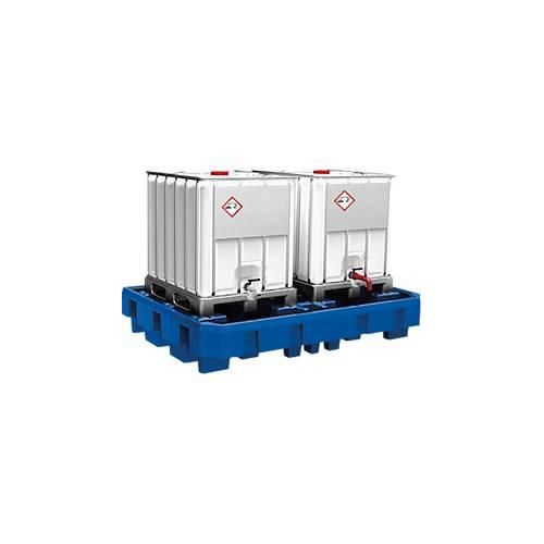 4250101134975 - Asecos - Auffangwanne aus Polyethylen für ibc ohne Gitterrost Volumen 1000 l BxTxH 2460x1800x460 mm für 2 ibc mit Abfüllbereich blau 4250101134975 - Asecos - Auffangwanne aus Polyethylen für ibc ohne Gitterrost Volumen 1000 l BxTxH 2460x1800x460 mm für 2 ibc mit Abfüllbereich blau