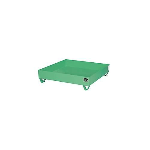4052462021310 - Stahl-Auffangwanne ohne Gitterrost 1200 x 1200 mm grün RAL 6011
