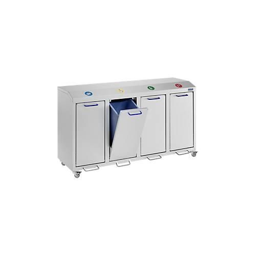 4260257923477 - G®-collect X 2001 Wertstoffsammler L 1420 x B 490 x H 800 mm 4-fach 4260257923477 - G®-collect X 2001 Wertstoffsammler L 1420 x B 490 x H 800 mm 4-fach