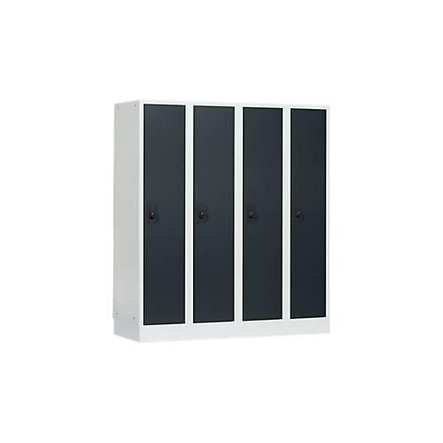 4250618231341 - Schulspind Abteilbreite 300 mm Sicherheitszylinderschloss 4 Abteile lichtgrau anthrazit 4250618231341 - Schulspind Abteilbreite 300 mm Sicherheitszylinderschloss 4 Abteile lichtgrau anthrazit