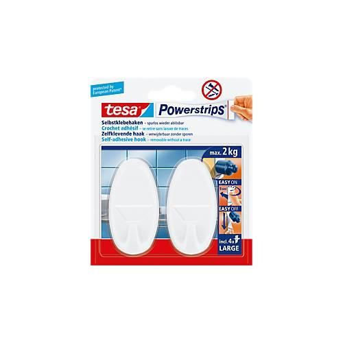 4042448105035 - Powerstrips mit 2 Haken Oval weiss 4042448105035 58013-00049-20 2 Stück 4042448105035 - Powerstrips mit 2 Haken Oval weiss 4042448105035 58013-00049-20 2 Stück