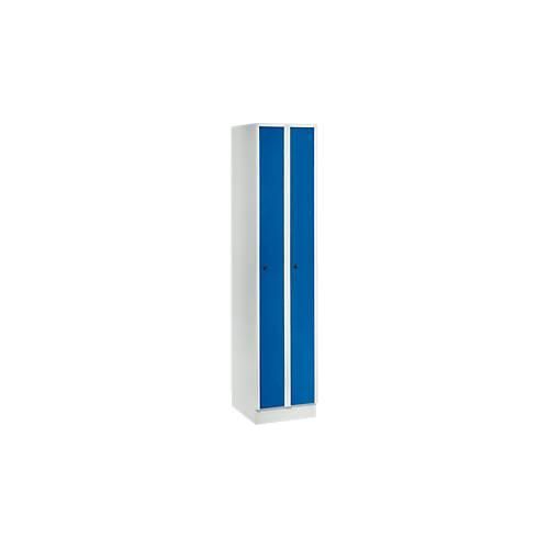 4250618220741 - Raumspargarderobe Abteilbreite 200 mm abschließbar 2 Abteile enzianblau 4250618220741 - Raumspargarderobe Abteilbreite 200 mm abschließbar 2 Abteile enzianblau
