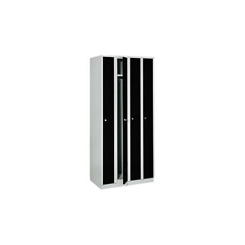 4250618221182 - Raumspargarderobe Abteilbreite 200 mm abschließbar 4 Abteile schwarz 4250618221182 - Raumspargarderobe Abteilbreite 200 mm abschließbar 4 Abteile schwarz