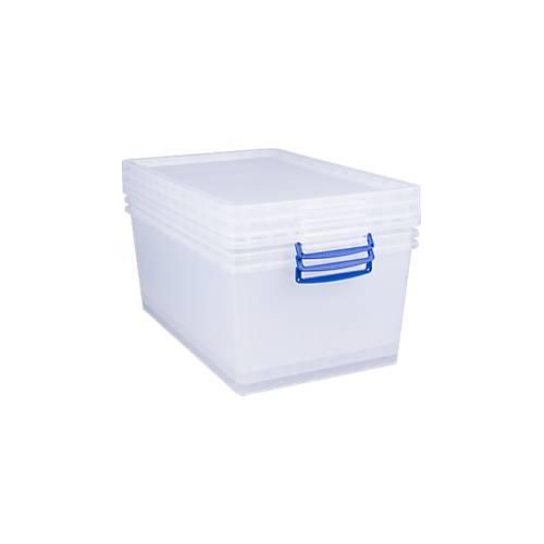 5060456651435 - Really Useful Boxes Aufbewahrungsboxen transparent mit Deckel 62L 3 Stück 5060456651435 - Really Useful Boxes Aufbewahrungsboxen transparent mit Deckel 62L 3 Stück
