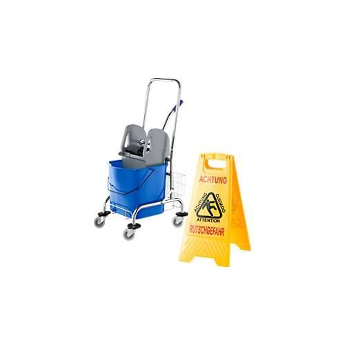 4250510815939 - Sparset Reinigungswagen 27 Liter + Gratis Aufsteller Rutschgefahr zweisprachig 4250510815939 - Sparset Reinigungswagen 27 Liter + Gratis Aufsteller Rutschgefahr zweisprachig