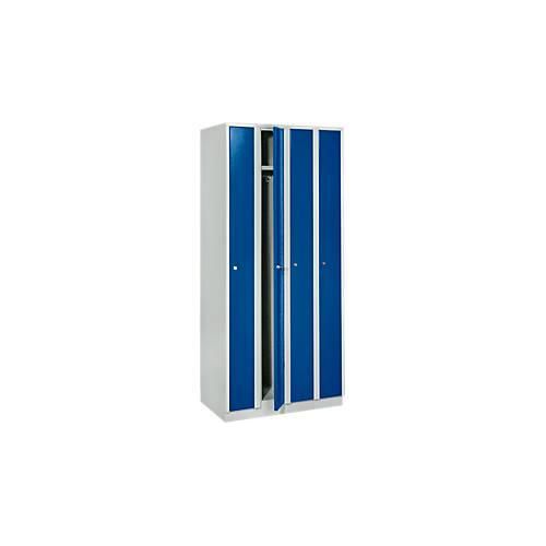 4250618221069 - Raumspargarderobe Abteilbreite 200 mm abschließbar 4 Abteile enzianblau 4250618221069 - Raumspargarderobe Abteilbreite 200 mm abschließbar 4 Abteile enzianblau