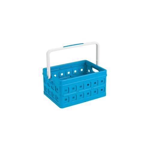8711112575080 - Klappbox Square 24L blau weiß 435 x 31 x 213 cm Boxen Körbchen & Kisten - Sunware