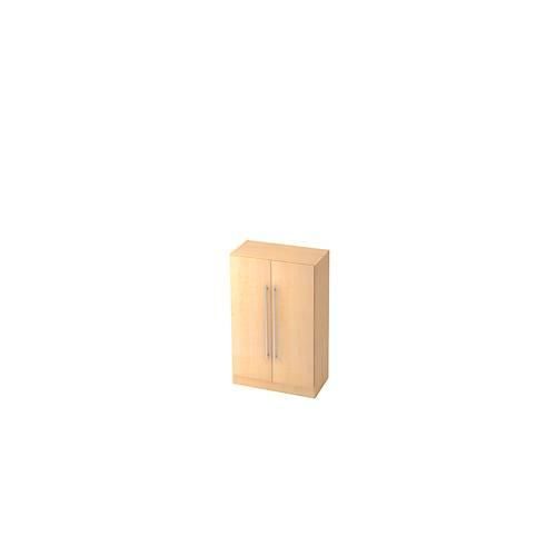 4032062023839 - Matrix Flügeltürenschrank Melaminharzbeschichtete Spanplatte 2 Fachböden 800 x 420 x 1270 mm Ahorn Braun