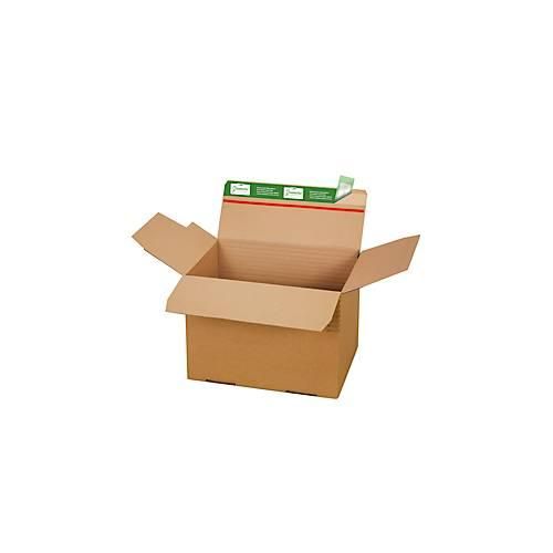 4055453007126 - Versandkartons Grünmarie® 309 x 221 x 140-230 mm Format A4 höhenvariabel Automatikboden bis 20 kg 100 % recycelbar FSC®-Wellpappe braun 10 St