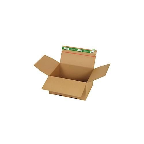 4055453007119 - Versandkartons Grünmarie® 265 x 225 x 140 mm ideal für Päckchen Größe M Automatikboden bis 20 kg 100 % recycelbar FSC®-Wellpappe braun 20 St
