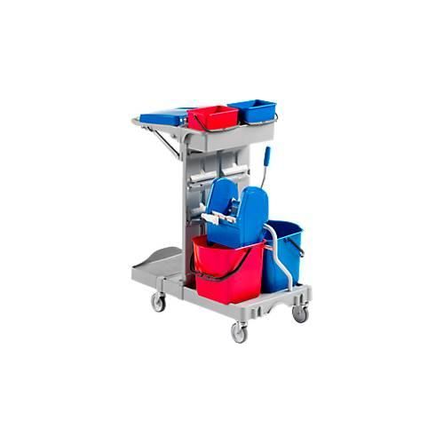 4250128203203 - Reinigungswagen Poly II 2 x 4 L Eimer 2 x 15 L Eimer Mopppresse u Stielhalterung 4250128203203 - Reinigungswagen Poly II 2 x 4 L Eimer 2 x 15 L Eimer Mopppresse u Stielhalterung