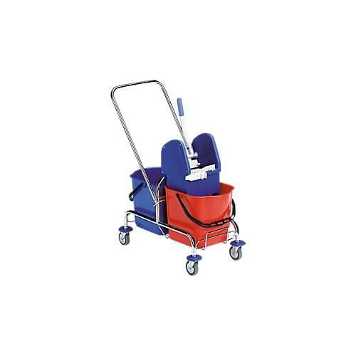 4250128203302 - Doppelfahreimer Chrom II 2 x 15 Liter Eimer fahrbar m Mopppresse u Schiebebügel 4250128203302 - Doppelfahreimer Chrom II 2 x 15 Liter Eimer fahrbar m Mopppresse u Schiebebügel