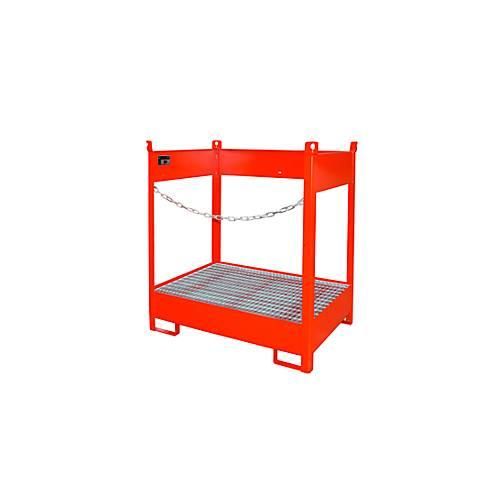 4052462016064 - Fass-Stapelpalette FSP-2 seitlich offen für 2 x 200 l Fass rot 4052462016064 - Fass-Stapelpalette FSP-2 seitlich offen für 2 x 200 l Fass rot