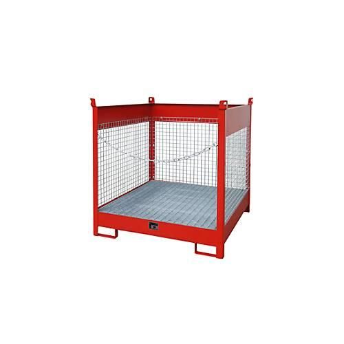4052462041431 - Fass-Stapelpalette FSP-4 d Drahtgitterwände Feuerrot - Bauer 4052462041431 - Fass-Stapelpalette FSP-4 d Drahtgitterwände Feuerrot - Bauer