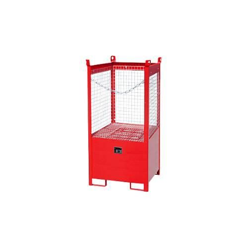 4052462041363 - Fass-Stapelpalette FSP-1 D Drahtgitter-Wände Kapazität 1 x 200 l Fass rot 4052462041363 - Fass-Stapelpalette FSP-1 D Drahtgitter-Wände Kapazität 1 x 200 l Fass rot