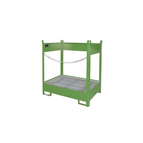 4052462016088 - Fass-Stapelpalette FSP-2 seitlich offen für 2 x 200 l Fass grün 4052462016088 - Fass-Stapelpalette FSP-2 seitlich offen für 2 x 200 l Fass grün