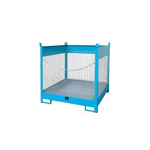 4052462036925 - Fass-Stapelpalette FSP-4 d Drahtgitterwände Lichtblau - Bauer 4052462036925 - Fass-Stapelpalette FSP-4 d Drahtgitterwände Lichtblau - Bauer