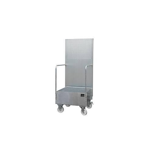4052462060951 - eurokraft pro Fahrbare Auffangwanne mit Lochplattenwand 1 x 200-l-Fass stehend LxBxH 870 x 890 x 2110 mm feuerverzinkt 4052462060951 - eurokraft pro Fahrbare Auffangwanne mit Lochplattenwand 1 x 200-l-Fass stehend LxBxH 870 x 890 x 2110 mm feuerverzinkt