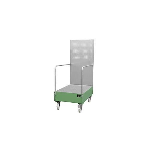 4052462061248 - Auffangwanne mit Lochplatte 3 mm Stahlblech ral 6011 fahrbar für 2 St 200-l-Fass stehend Lagern BxTxH 1280x800x2015 mm Auffangvol 215 l 4052462061248 - Auffangwanne mit Lochplatte 3 mm Stahlblech ral 6011 fahrbar für 2 St 200-l-Fass stehend Lagern BxTxH 1280x800x2015 mm Auffangvol 215 l