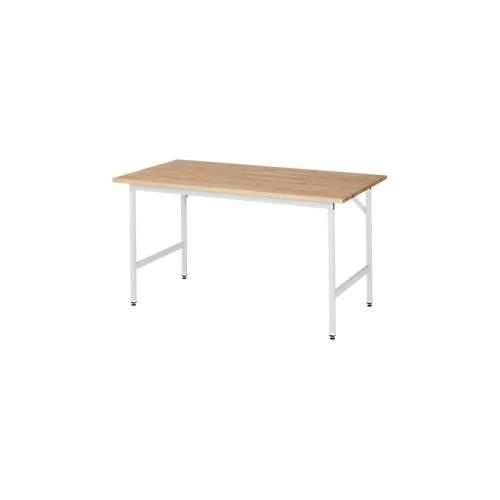 4040376954466 - Arbeitstisch höhenverstellbar Gestell 30 x 30 mm Buchenplatte massiv BxT 1500 x 1000 mm lichtgrau RAU 4040376954466 - Arbeitstisch höhenverstellbar Gestell 30 x 30 mm Buchenplatte massiv BxT 1500 x 1000 mm lichtgrau RAU