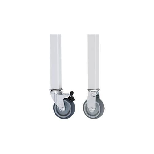 4040376839831 - Fahrsatz VE 4 Stk für Untergestell 30 x 30 mm 2 Lenkrollen mit Feststellern 2 Bockrollen RAU