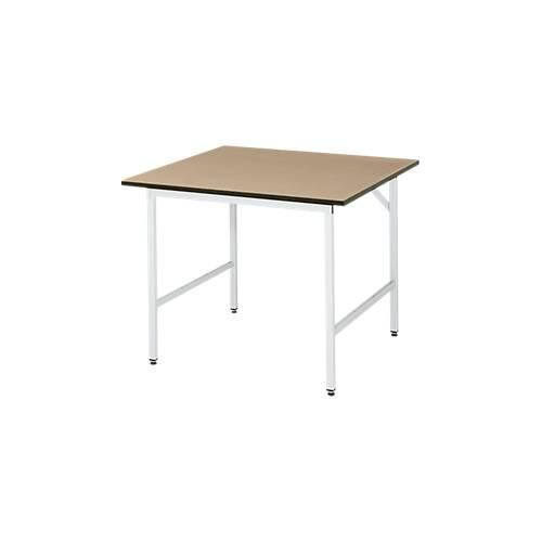 4040376152091 - Arbeitstisch höhenverstellbar Höhe 800 - 850 mm MDF-Platte BxT 1000 x 1000 mm lichtgrau 4040376152091 - Arbeitstisch höhenverstellbar Höhe 800 - 850 mm MDF-Platte BxT 1000 x 1000 mm lichtgrau
