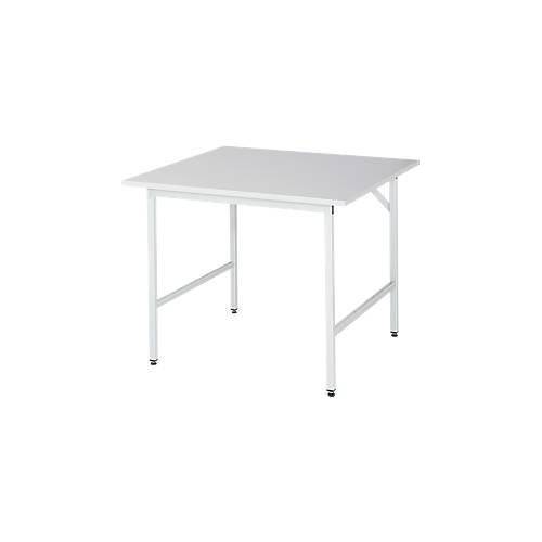 4040376955418 - Arbeitstisch höhenverstellbar Gestell 30 x 30 mm melaminharzbeschichtete Platte BxT 1000 x 1000 mm lichtgrau RAU 4040376955418 - Arbeitstisch höhenverstellbar Gestell 30 x 30 mm melaminharzbeschichtete Platte BxT 1000 x 1000 mm lichtgrau RAU