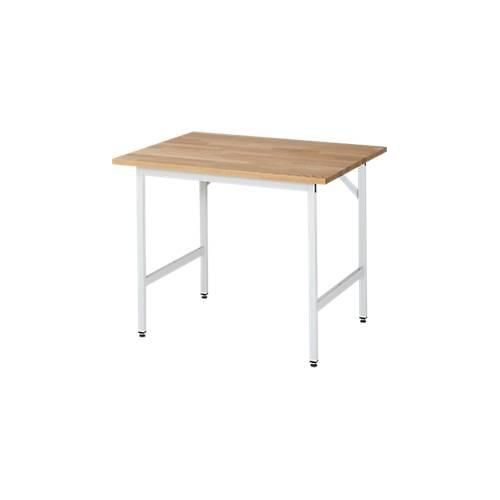 4040376152138 - Arbeitstisch höhenverstellbar Höhe 800 - 850 mm Buchenplatte massiv BxT 1000 x 1000 mm lichtgrau 4040376152138 - Arbeitstisch höhenverstellbar Höhe 800 - 850 mm Buchenplatte massiv BxT 1000 x 1000 mm lichtgrau