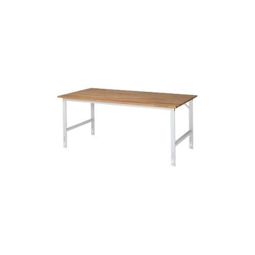 4040376813442 - Arbeitstisch höhenverstellbar Gestell 60 x 30 mm Buchenplatte massiv BxT 2000 x 1000 mm lichtgrau RAU 4040376813442 - Arbeitstisch höhenverstellbar Gestell 60 x 30 mm Buchenplatte massiv BxT 2000 x 1000 mm lichtgrau RAU