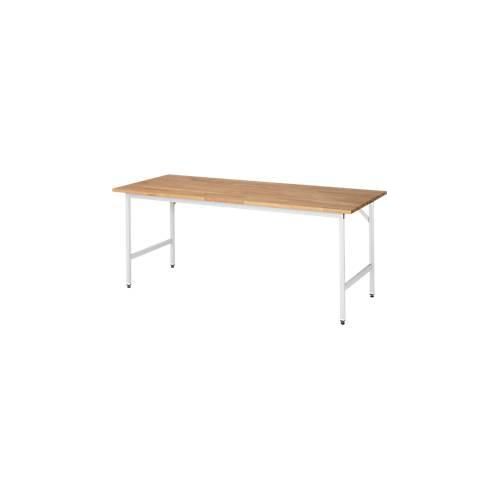 4040376035868 - Arbeitstisch höhenverstellbar Gestell 30 x 30 mm Buchenplatte massiv BxT 2000 x 1000 mm lichtgrau RAU 4040376035868 - Arbeitstisch höhenverstellbar Gestell 30 x 30 mm Buchenplatte massiv BxT 2000 x 1000 mm lichtgrau RAU