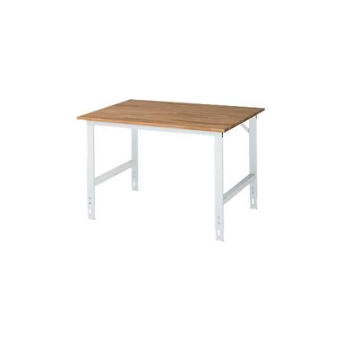 4040376858283 - Arbeitstisch höhenverstellbar Gestell 60 x 30 mm Buchenplatte massiv BxT 1250 x 1000 mm lichtgrau RAU 4040376858283 - Arbeitstisch höhenverstellbar Gestell 60 x 30 mm Buchenplatte massiv BxT 1250 x 1000 mm lichtgrau RAU