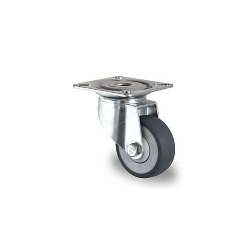 4260390221096 - CASCOO Lenkrolle P2T2 mit Rad-ø 50 mm x B 19 mm Polypropylen-Felge Elastomer-Lauffläche grau Kugellager bis 50 kg 4260390221096 - CASCOO Lenkrolle P2T2 mit Rad-ø 50 mm x B 19 mm Polypropylen-Felge Elastomer-Lauffläche grau Kugellager bis 50 kg