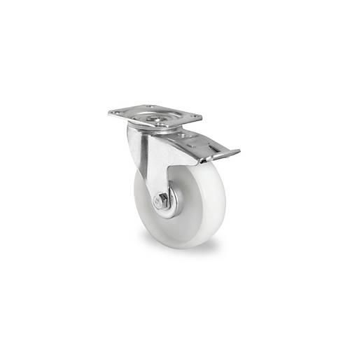 4260475214210 - CASCOO Lenkrolle N0N0 mit Totalfeststeller Rad-ø 200 mm x B 50 mm Polyamid-Felge Polyamid-Lauffläche natur weiß Rollenlager bis 300 kg 4260475214210 - CASCOO Lenkrolle N0N0 mit Totalfeststeller Rad-ø 200 mm x B 50 mm Polyamid-Felge Polyamid-Lauffläche natur weiß Rollenlager bis 300 kg