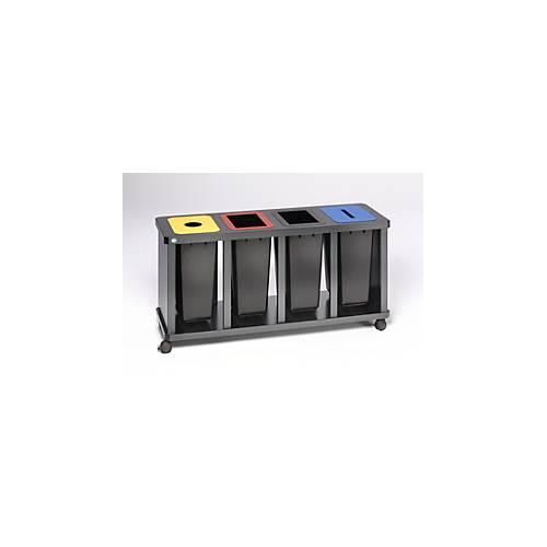 4030695020430 - Wertstoffsammler VAR Tetris als 4er-Station mit Kunststoffbehältern Stahl 4030695020430 - Wertstoffsammler VAR Tetris als 4er-Station mit Kunststoffbehältern Stahl