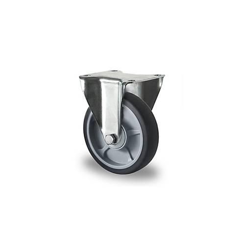 4260475215521 - CASCOO Bockrolle P2G2 mit Rad-ø 160 mm x B 40 mm Polypropylen-Felge Elastomer-Lauffläche grau Kugellager bis 200 kg