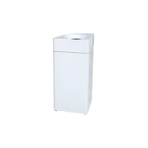 4897020626282 - Abfallsammler Orgavente Stahl Volumen 30 l Dreieck B 350 x T 350 x H 760 mm selbstlöschender Eimer weiß 4897020626282 - Abfallsammler Orgavente Stahl Volumen 30 l Dreieck B 350 x T 350 x H 760 mm selbstlöschender Eimer weiß